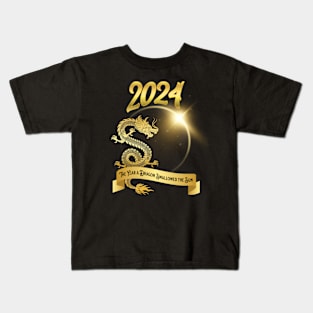 2024: The Year a Dragon Swallowed the Sun Kids T-Shirt